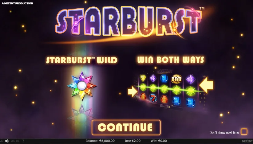 Starburst — слот у каталозі