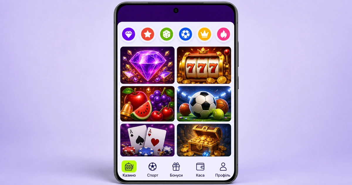 Мобільний інтерфейс Pariwin на екрані смартфона